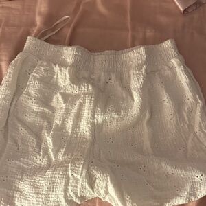 White Eyelet Shorts